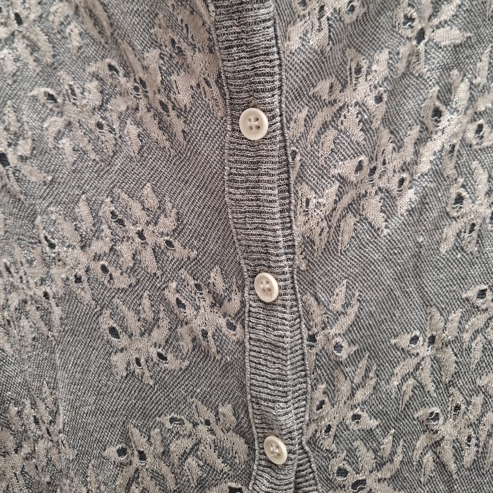 Transit Par-Such Made In Italy Button-Up Rounded Neck Cardigan with Pockets L - Picture 5 of 8